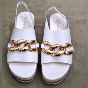 MATISSE NATALIA Platform SANDALS WHITE Size 9